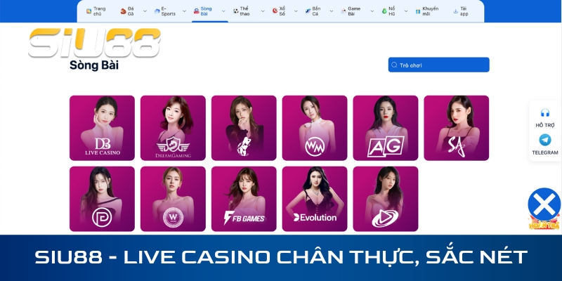 Live casino chân thực với chất lượng hình ảnh sắc nét